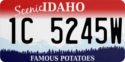 ID license plate 1C5245W