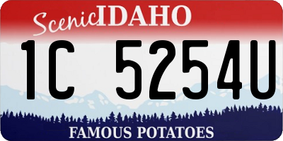 ID license plate 1C5254U