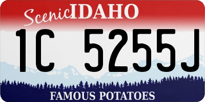 ID license plate 1C5255J