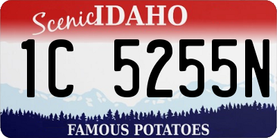 ID license plate 1C5255N