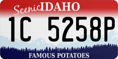ID license plate 1C5258P