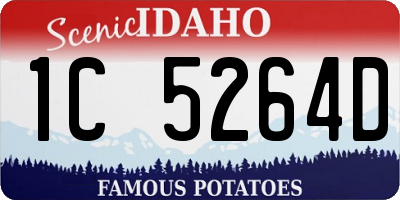 ID license plate 1C5264D