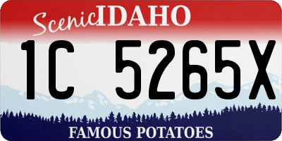 ID license plate 1C5265X