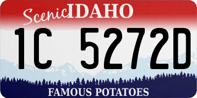ID license plate 1C5272D