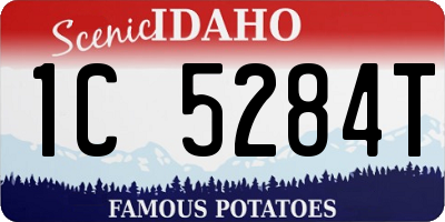 ID license plate 1C5284T