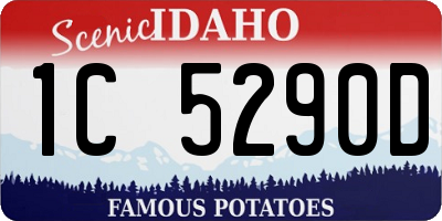 ID license plate 1C5290D