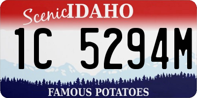ID license plate 1C5294M