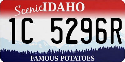 ID license plate 1C5296R