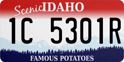 ID license plate 1C5301R
