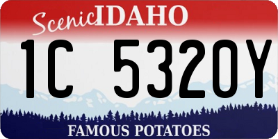 ID license plate 1C5320Y