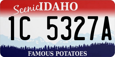 ID license plate 1C5327A