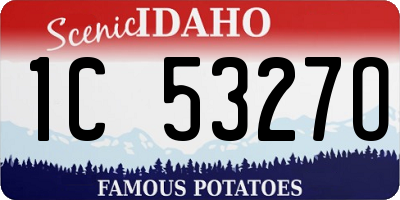 ID license plate 1C5327O