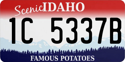 ID license plate 1C5337B