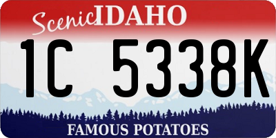 ID license plate 1C5338K
