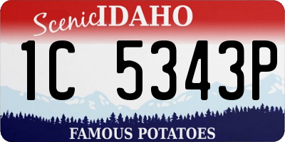 ID license plate 1C5343P