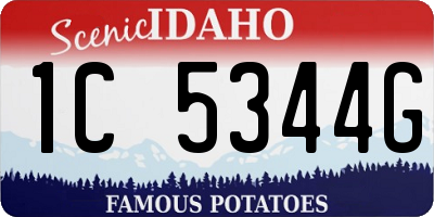 ID license plate 1C5344G