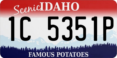 ID license plate 1C5351P