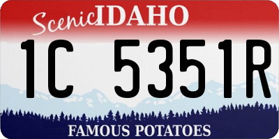 ID license plate 1C5351R