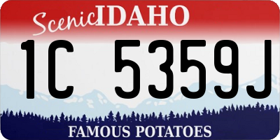 ID license plate 1C5359J