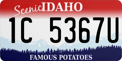 ID license plate 1C5367U
