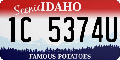 ID license plate 1C5374U