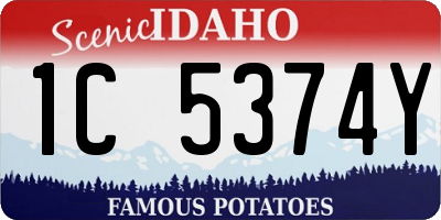 ID license plate 1C5374Y