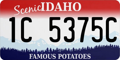 ID license plate 1C5375C