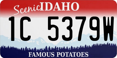 ID license plate 1C5379W