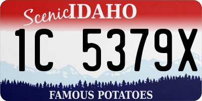 ID license plate 1C5379X