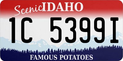 ID license plate 1C5399I