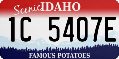 ID license plate 1C5407E