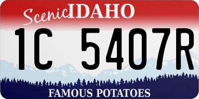 ID license plate 1C5407R