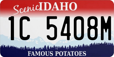 ID license plate 1C5408M