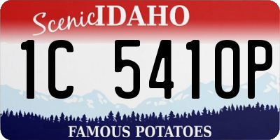 ID license plate 1C5410P