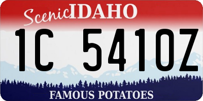 ID license plate 1C5410Z