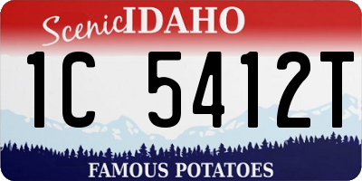 ID license plate 1C5412T