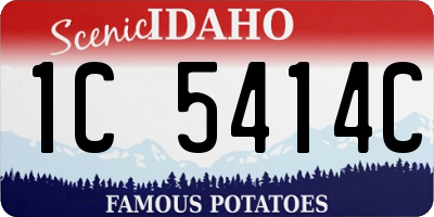 ID license plate 1C5414C