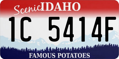 ID license plate 1C5414F