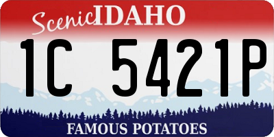 ID license plate 1C5421P