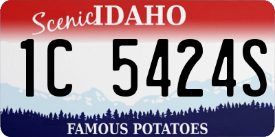 ID license plate 1C5424S