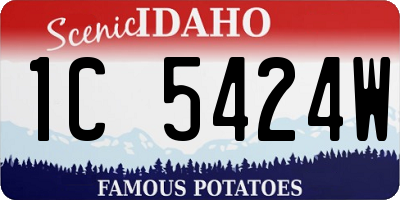 ID license plate 1C5424W