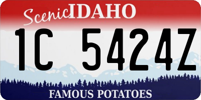 ID license plate 1C5424Z