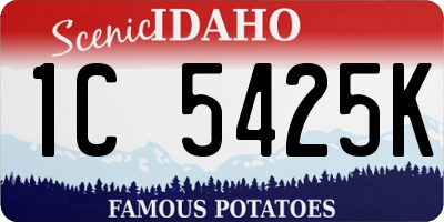 ID license plate 1C5425K