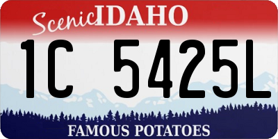 ID license plate 1C5425L