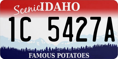 ID license plate 1C5427A