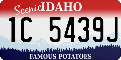 ID license plate 1C5439J