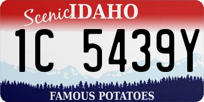 ID license plate 1C5439Y