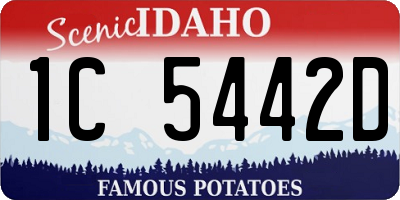 ID license plate 1C5442D