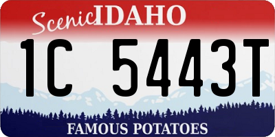ID license plate 1C5443T