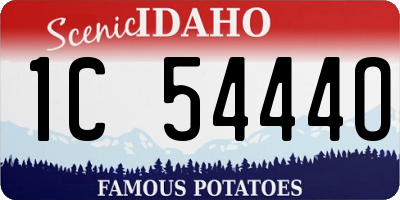 ID license plate 1C5444O